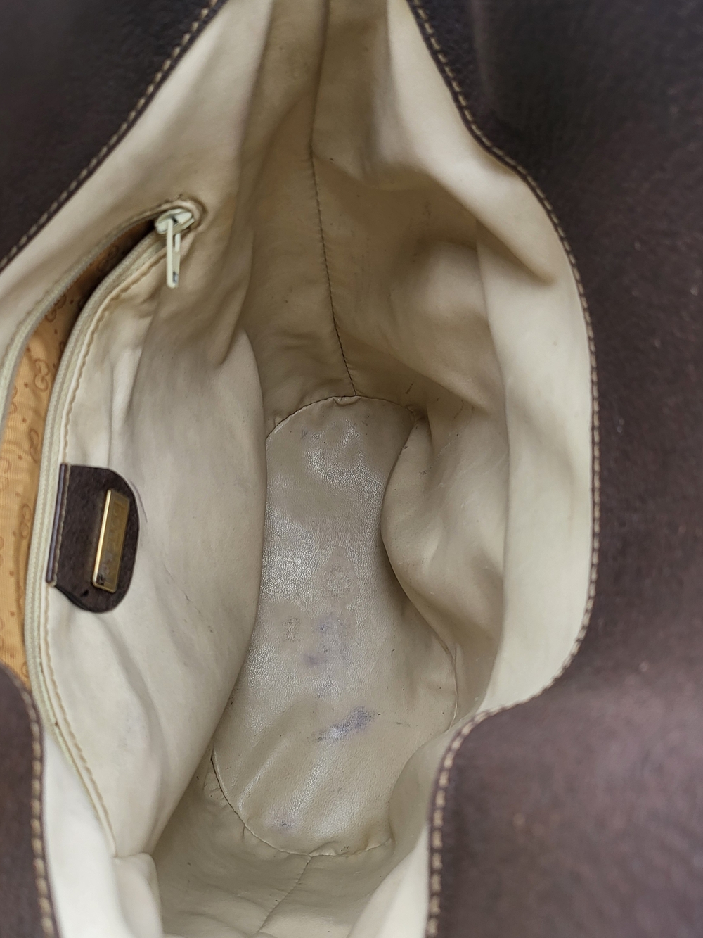 Gucci Vintage GG Canvas Crossbody Bucket Bag with Web Stripe. Auth..w/COA. - Picture 8 of 16